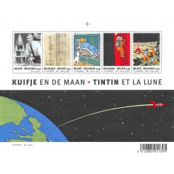 Feuillet timbre Tintin et...