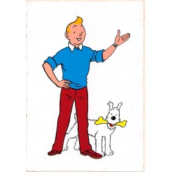 Tintin Carte autocollante 1973